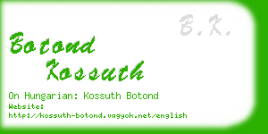 botond kossuth business card